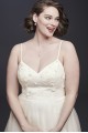 3D Floral Bodice Tulle Plus Size Wedding Dress Galina 9WG3890