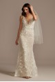 3DLeaves Applique Lace Petite Wedding Dress Melissa Sweet 7MS251223