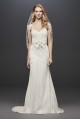 Allover Lace Tank Sheath Wedding Dress Galina WG3916