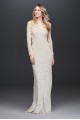 Allover Scroll Beaded Illusion Long Sleeve Gown DB Studio WGIN718