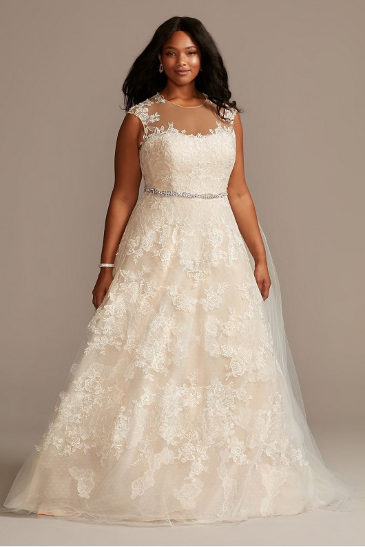 Applique Point DEsprit Plus Size Wedding Dress  Collection 9WG3980