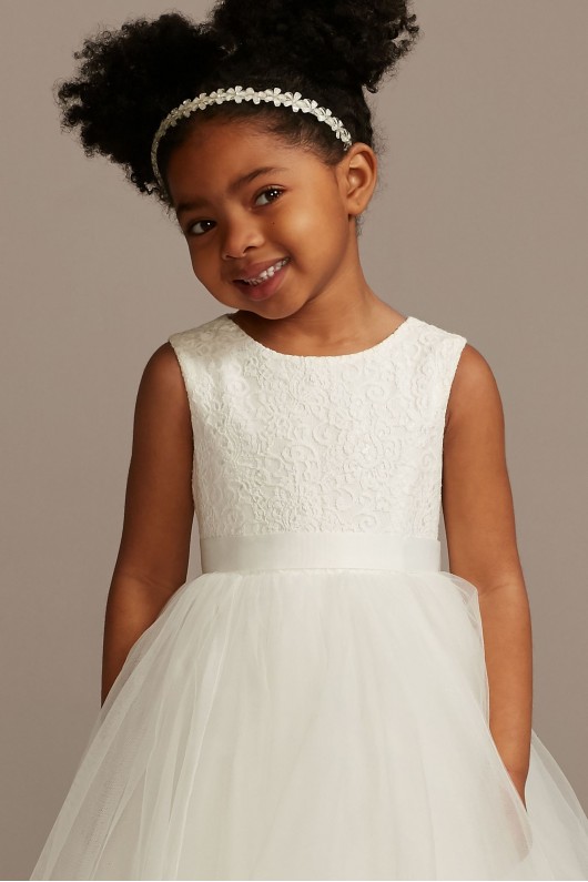 Ball Gown Flower Girl Dress with Heart Cutout  RK1368