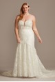 Beaded Brocade Embellished Plus Size Wedding Dress  9SWG835