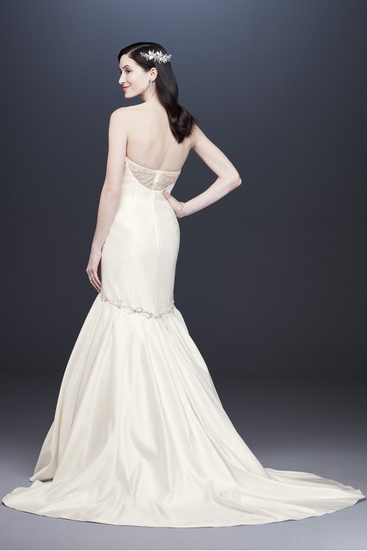 Beaded Satin Mermaid Petite Wedding Dress  Collection 7WG3962