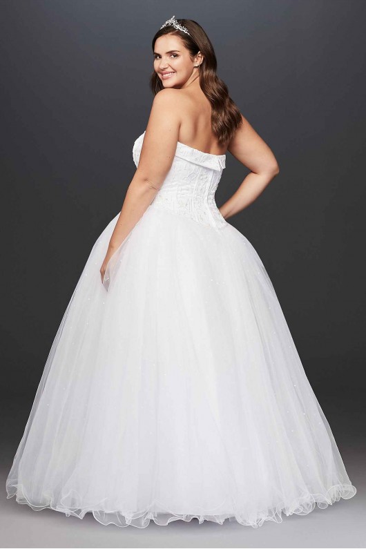 Beaded Satin and Tulle Plus Size Wedding Dress  Collection 4XL9NT8017