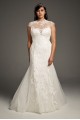 Chantilly Lace Plus Size Trumpet Wedding Dress 8VW351427