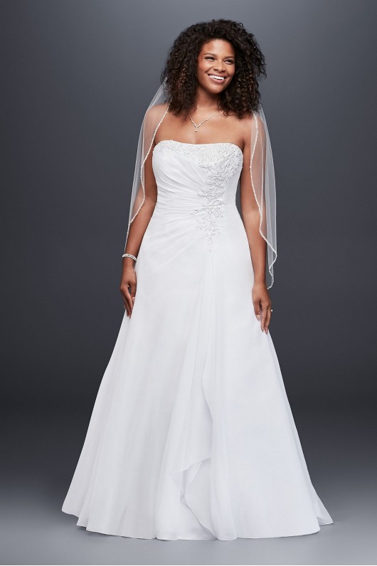 Chiffon Plus Size Wedding Dress with Beaded Bodice  Collection 4XL9V9409