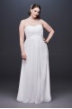 Chiffon Plus Size Wedding Dress with Ruched Bodice DB Studio INT15555W