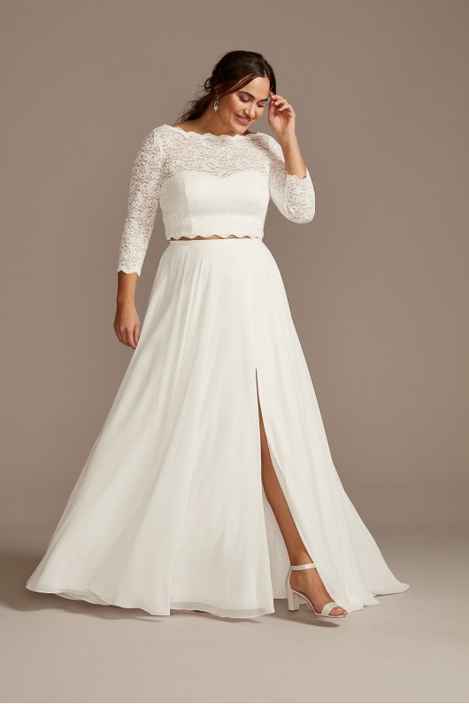 Chiffon Plus Size Wedding Separates Circle Skirt DB Studio 9DS150827