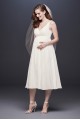 Chiffon V-Neck Tea-Length Maternity Wedding Dress  Collection 4XLWG3922