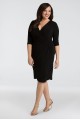 Ciara Jersey Plus Size Faux Wrap Dress Kiyonna 13122201