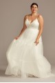 Corset Tiered Chiffon Tall Plus Wedding Dress Melissa Sweet 4XL8MS251209