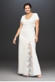 Crepe Sheath Plus Size Gown with Embroidered Slit DB Studio 9DS870092