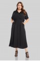 Cuffed Short Sleeve Plus Size Dress with Tie Karen Kane L48566W