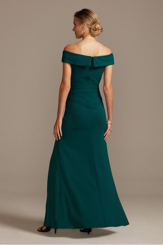 Embellished Leaf Off-the-Shoulder Gown with Slit Alex Evenings 8160198