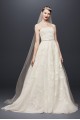 English Rose Lace Ball Gown Wedding Dress  CWG803