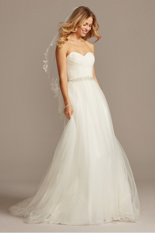 Extra Length Strapless Sweetheart Wedding Dress  Collection 4XLWG3802