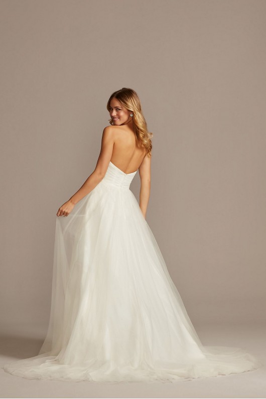 Extra Length Strapless Sweetheart Wedding Dress  Collection 4XLWG3802