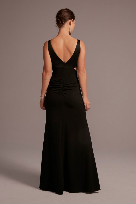 Floor Length Tank Crepe Dress with Side Cutout DB Studio D21NY2128