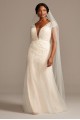 Floral Applique Cap Sleeve Tall Plus Wedding Dress Melissa Sweet 4XL8MS251218