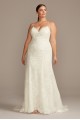 Floral Applique Spaghetti Plus Size Wedding Dress  Collection 9WG3981