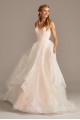 Floral and Tulle Layered Petite Wedding Dress  Collection 7WG3975