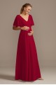 Flutter Sleeve Mesh Maternity Bridesmaid Dress  F20167