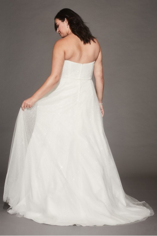 Gradient Glitter Tulle Plus Size Wedding Dress  Collection 9WG3961