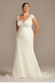 Hand Beaded Cap Sleeve Plus Size Wedding Dress Melissa Sweet 8MS251206