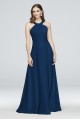 High-Neck Satin Crepe Bridesmaid Dress  OC290060