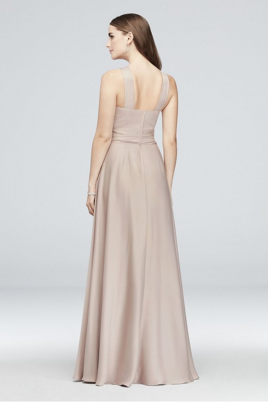 High-Neck Satin Crepe Bridesmaid Dress  OC290060