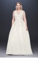 Illusion Back Organza Plus Size Wedding Dress  Collection 9WG3936