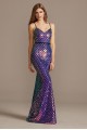 Iridescent Flip Sequin Cross Hatch Gown Glamour by Terani 1912P8242G