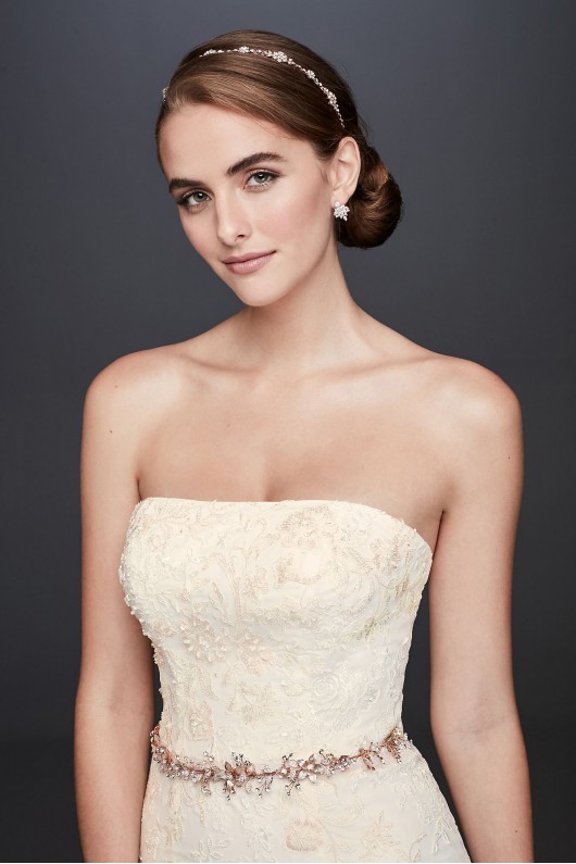 Lace-Appliqued Tulle A-Line Wedding Dress  Collection WG3862