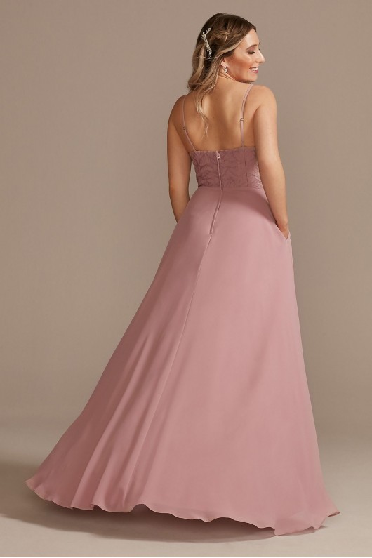 Lace Chiffon High-Low Bridesmaid Dress F20360