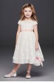 Lace Flower Girl Ball Gown with Illusion Sleeves  RK1381