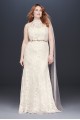 Lace High-Neck Halter Plus Size Wedding Dress Melissa Sweet 8MS251192