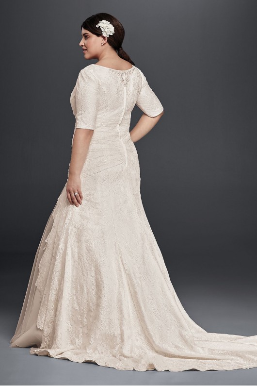 Lace Plus Size Wedding Dress with Elbow Sleeves  Collection 4XL9SLYP3344