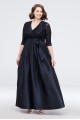 Lace Surplice Bodice Taffeta Plus Size Ball Gown Jessica Howard JHDW5750