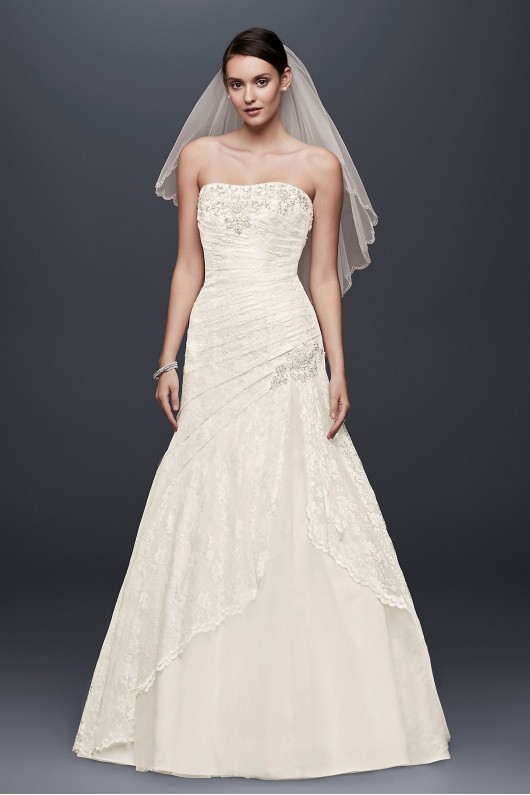 Lace Wedding Dress with Beading and Side Split  Collection 4XLYP3344