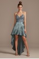 Lace and Brushed Satin High Low Strappy Dress City Triangles 3064EV4C