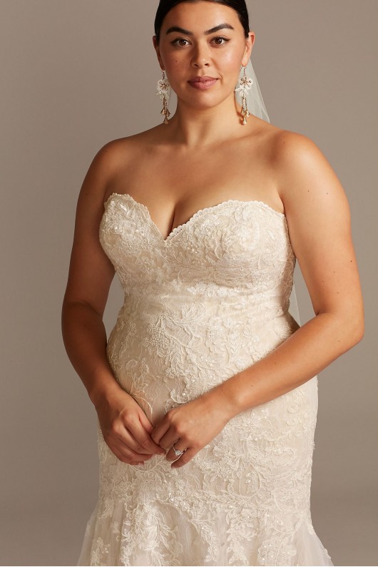 Layered Lace Plus Size Mermaid Wedding Dress  Collection 9WG3988