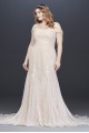 Layered Lace Swag Sleeve Plus Size Wedding Dress Melissa Sweet 4XL8MS251196