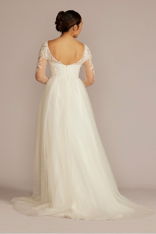 Lined Bodice Long Sleeve Wedding Dress DB Studio SLLBWG4036