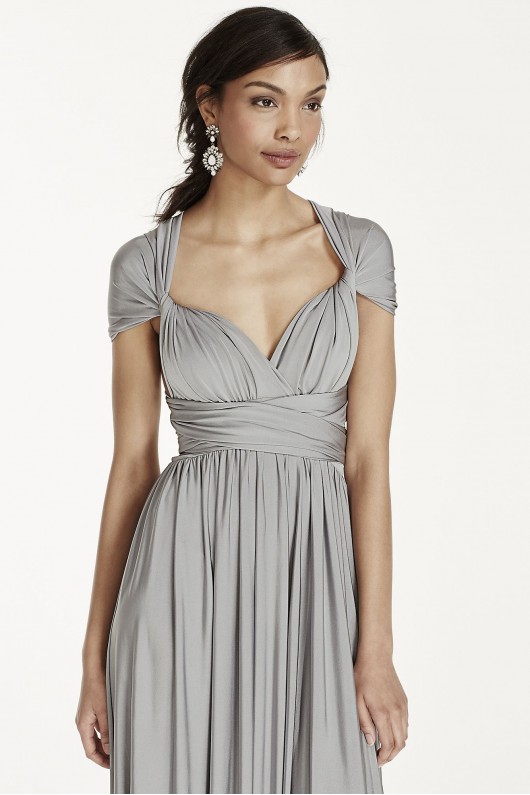 Long Jersey Style-Your-Way 2 Tie Bridesmaid Dress  W10502