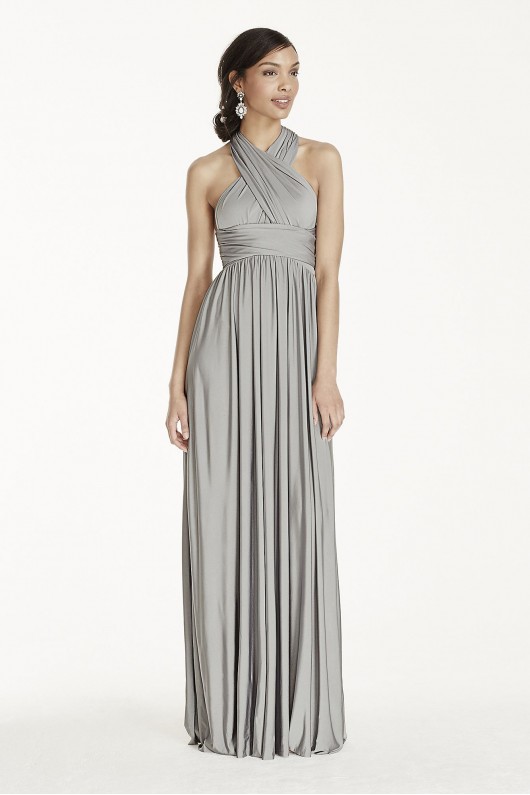 Long Jersey Style-Your-Way 2 Tie Bridesmaid Dress  W10502