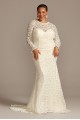 Long Sleeve Venice Lace Plus Size Wedding Dress Melissa Sweet 8MS251217