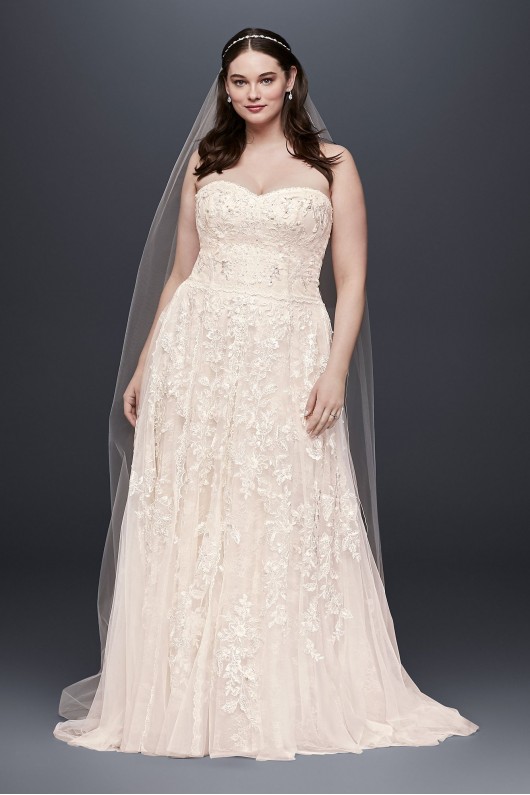 Melissa Sweet  Lace A-Line Plus Size Wedding Dress Melissa Sweet 8MS251174