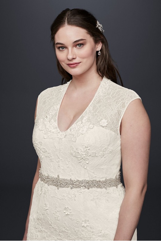 Melissa Sweet Trumpet Lace Plus Size Wedding Dress Melissa Sweet MS251005W