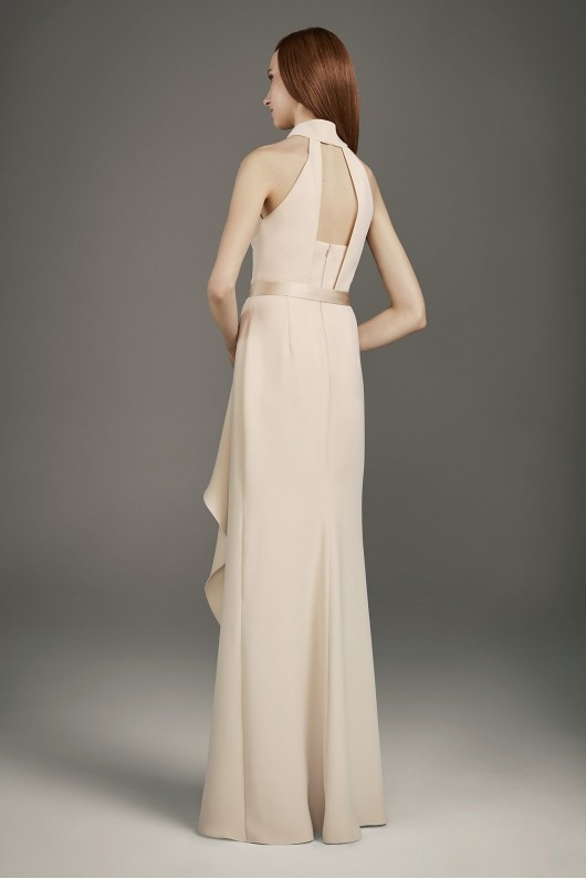 Mock-Neck Double Cloth Bridesmaid Dress VW360470